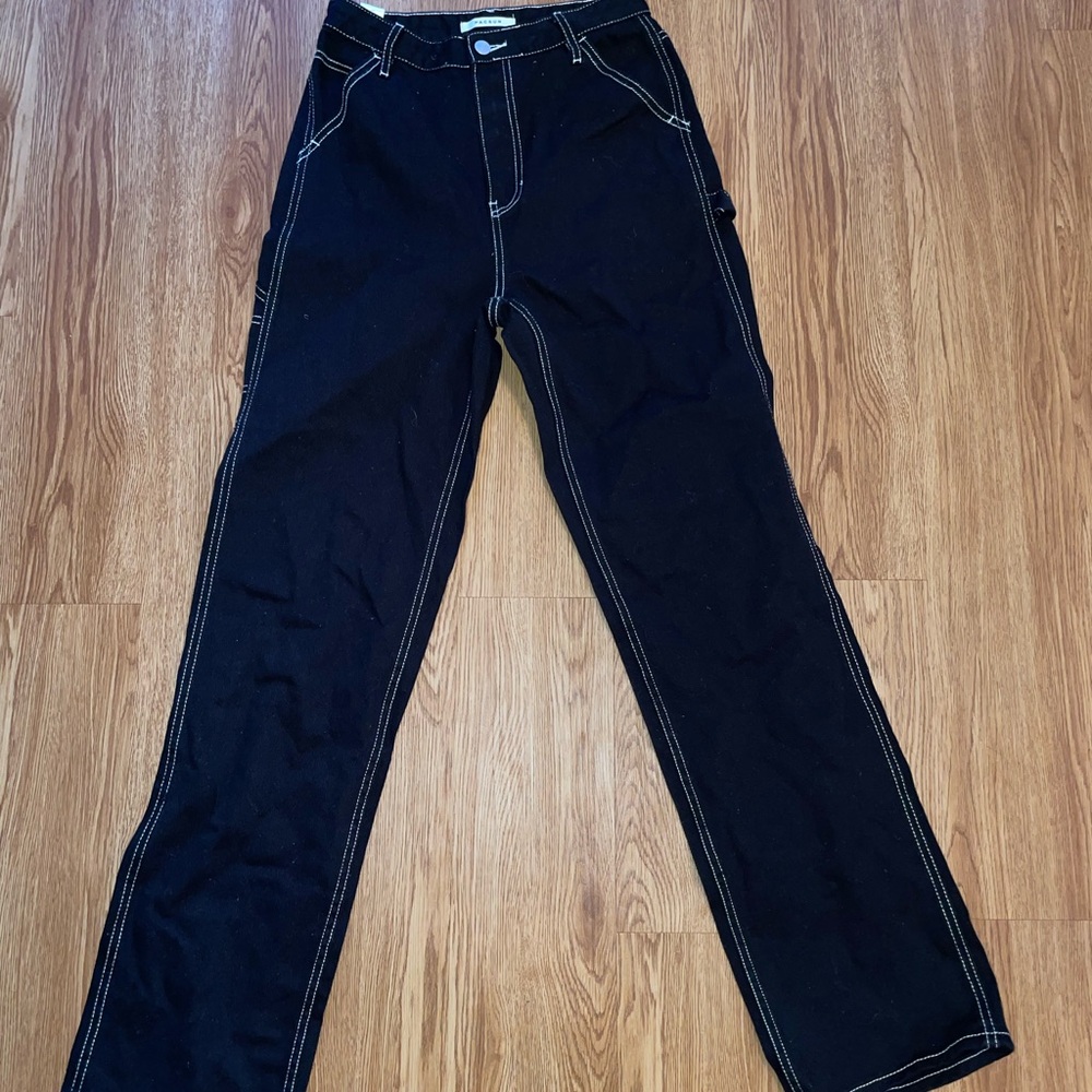 PacSun Black Carpenter Jeans with White Accents